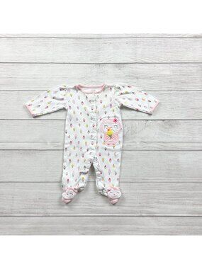 Just One You Carter's Ice Cream Print Footed Infant Sleeper Pajamas 0-3 Months